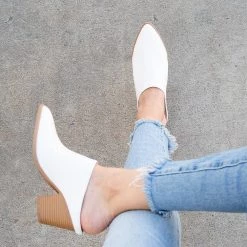 Qupid Shoes Block Heel Pointed-Toe Mules Newest Arrivals