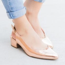 Qupid Shoes Newest Arrivals Block Heel Slingbacks