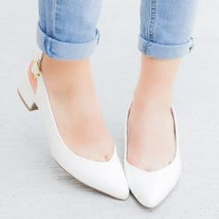 Qupid Shoes Newest Arrivals Block Heel Slingbacks