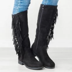 Via Pinky Bohemian Fringe Boots
