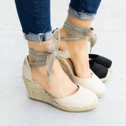 Kayleen Shoes Boho Ankle Tied Espadrille Wedges Newest Arrivals