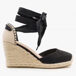 Kayleen Shoes Boho Ankle Tied Espadrille Wedges Newest Arrivals