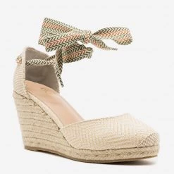 Kayleen Shoes Boho Ankle Tied Espadrille Wedges Newest Arrivals