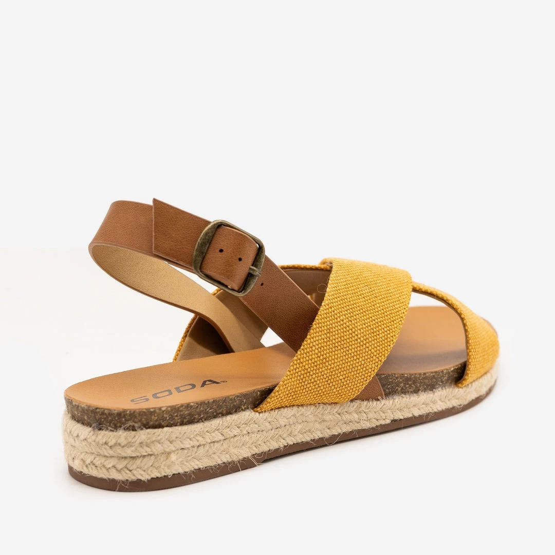 Soda Shoes Boho Crossover Canvas Sandals 3 Soda Shoes Boho Crossover Canvas Sandals