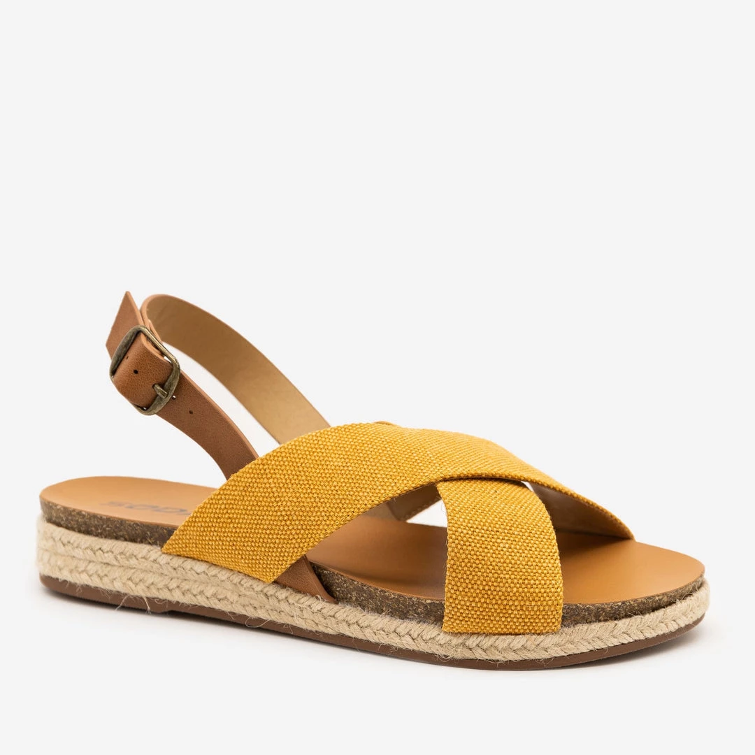 Soda Shoes Boho Crossover Canvas Sandals 2 Soda Shoes Boho Crossover Canvas Sandals
