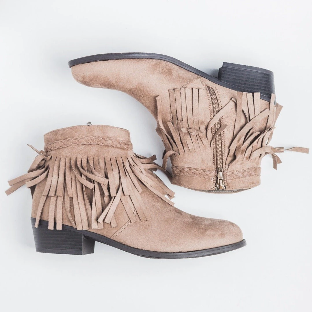 Refresh Boho Fringe Ankle Booties Newest Arrivals 3 Refresh Boho Fringe Ankle Booties Newest Arrivals