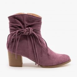 AMS Shoes Boho Fringe Fashion Booties