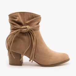 AMS Shoes Boho Fringe Fashion Booties