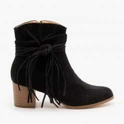 AMS Shoes Boho Fringe Fashion Booties