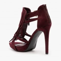 Delicious Shoes Boho Fringe Stiletto Sandals Newest Arrivals 9 Delicious Shoes Boho Fringe Stiletto Sandals Newest Arrivals