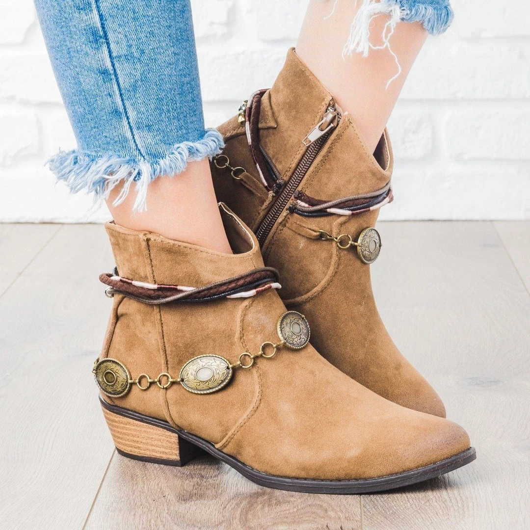 Qupid Shoes Boho Ornamented Ankle Booties Newest Arrivals 2 Qupid Shoes Boho Ornamented Ankle Booties Newest Arrivals