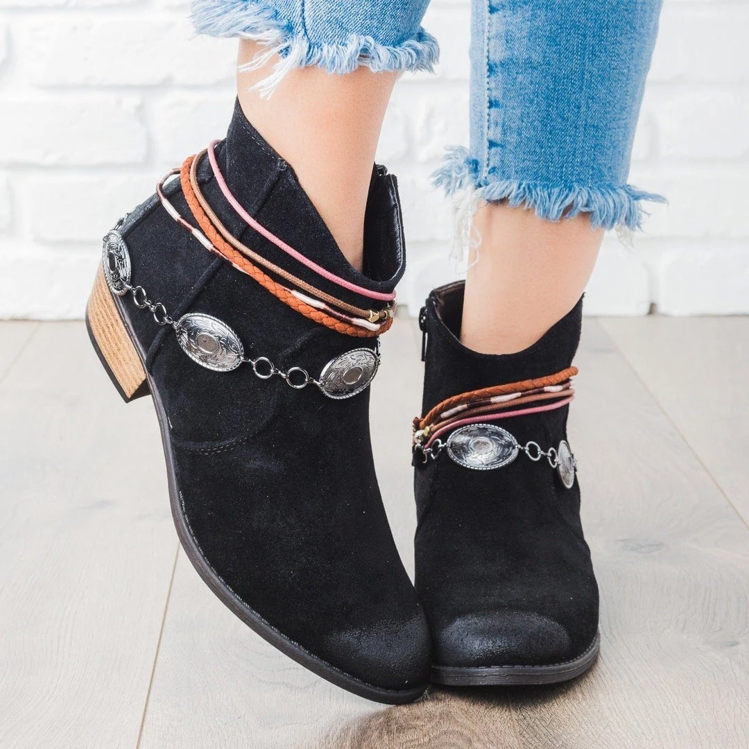 Qupid Shoes Boho Ornamented Ankle Booties Newest Arrivals 1 Qupid Shoes Boho Ornamented Ankle Booties Newest Arrivals