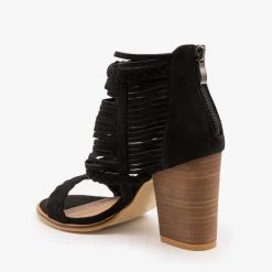 Beast Shoes Boho Strappy Tassel Heels FINAL SALE