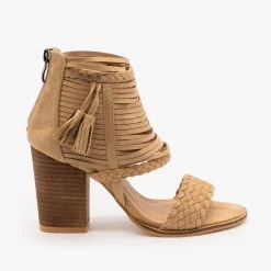 Beast Shoes Boho Strappy Tassel Heels FINAL SALE