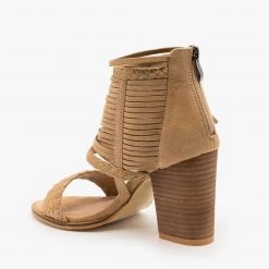 Beast Shoes Boho Strappy Tassel Heels FINAL SALE