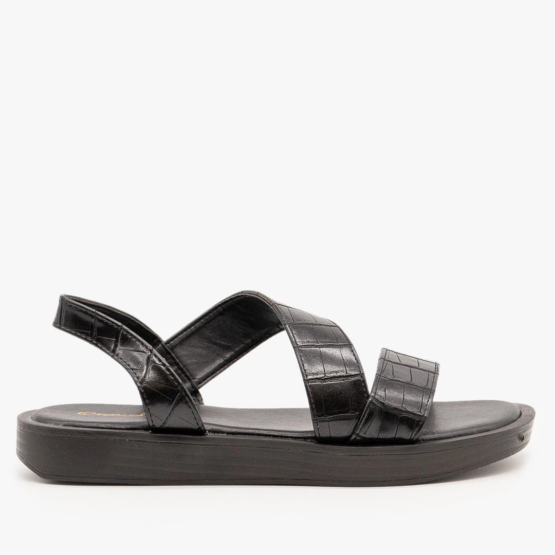 Qupid Shoes Bold Crocodile Print Sandals 4 Qupid Shoes Bold Crocodile Print Sandals