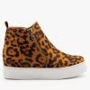 Nature Breeze Bold Leopard Sneaker Wedges Newest Arrivals