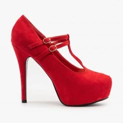 Red Circle Shoes Newest Arrivals Bold Stiletto Platform Pumps