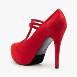 Red Circle Shoes Newest Arrivals Bold Stiletto Platform Pumps