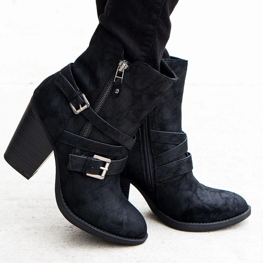 Soda Shoes Bottine Buckled Bootie 1 Soda Shoes Bottine Buckled Bootie