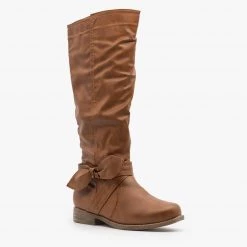 Fashion Focus Bow Detail Riding Boots Newest Arrivals