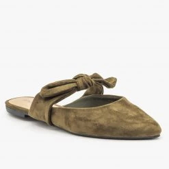 Bamboo Shoes Bow Tie Cutout Mules