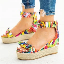 Bamboo Shoes Bow Tie Espadrille Flatform Sandals 15 Bamboo Shoes Bow Tie Espadrille Flatform Sandals