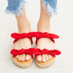 Bamboo Shoes Bow Tie Espadrille Flatform Slip-On Sandals Newest Arrivals 17 Bamboo Shoes Bow Tie Espadrille Flatform Slip-On Sandals Newest Arrivals