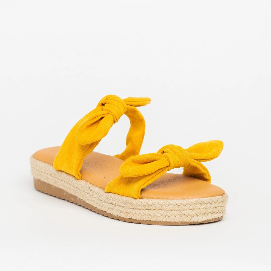 Bamboo Shoes Bow Tie Espadrille Flatform Slip-On Sandals Newest Arrivals 3 Bamboo Shoes Bow Tie Espadrille Flatform Slip-On Sandals Newest Arrivals