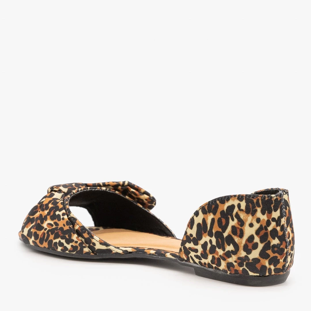 Bamboo Shoes Bow Tie Peep Toe D'Orsay Flats 6 Bamboo Shoes Bow Tie Peep Toe D'Orsay Flats