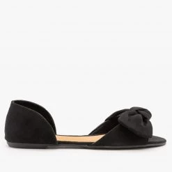 Bamboo Shoes Bow Tie Peep Toe D'Orsay Flats 18 Bamboo Shoes Bow Tie Peep Toe D'Orsay Flats