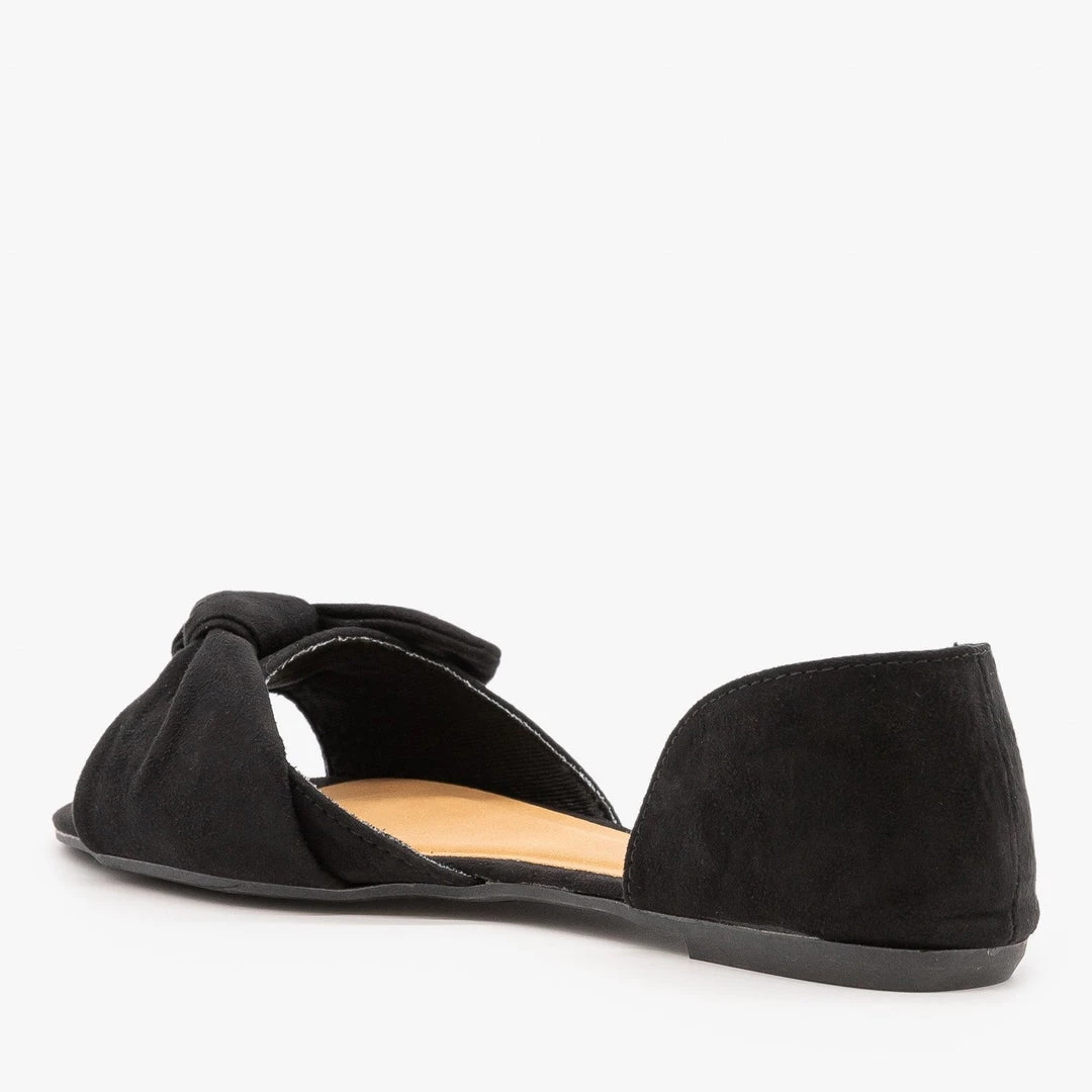 Bamboo Shoes Bow Tie Peep Toe D'Orsay Flats 9 Bamboo Shoes Bow Tie Peep Toe D'Orsay Flats