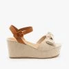 Bamboo Shoes Bow Tie Platform Wedges