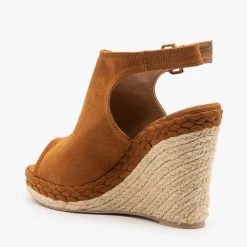 Qupid Shoes Newest Arrivals Braid And Espadrille Trimmed Wedge Sandals