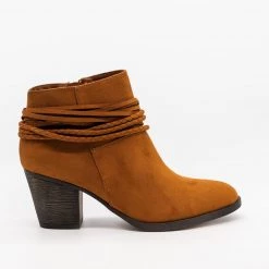 Bamboo Shoes Braided Accent Ankle Booties Newest Arrivals