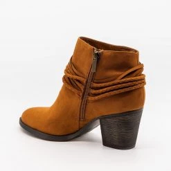 Bamboo Shoes Braided Accent Ankle Booties Newest Arrivals