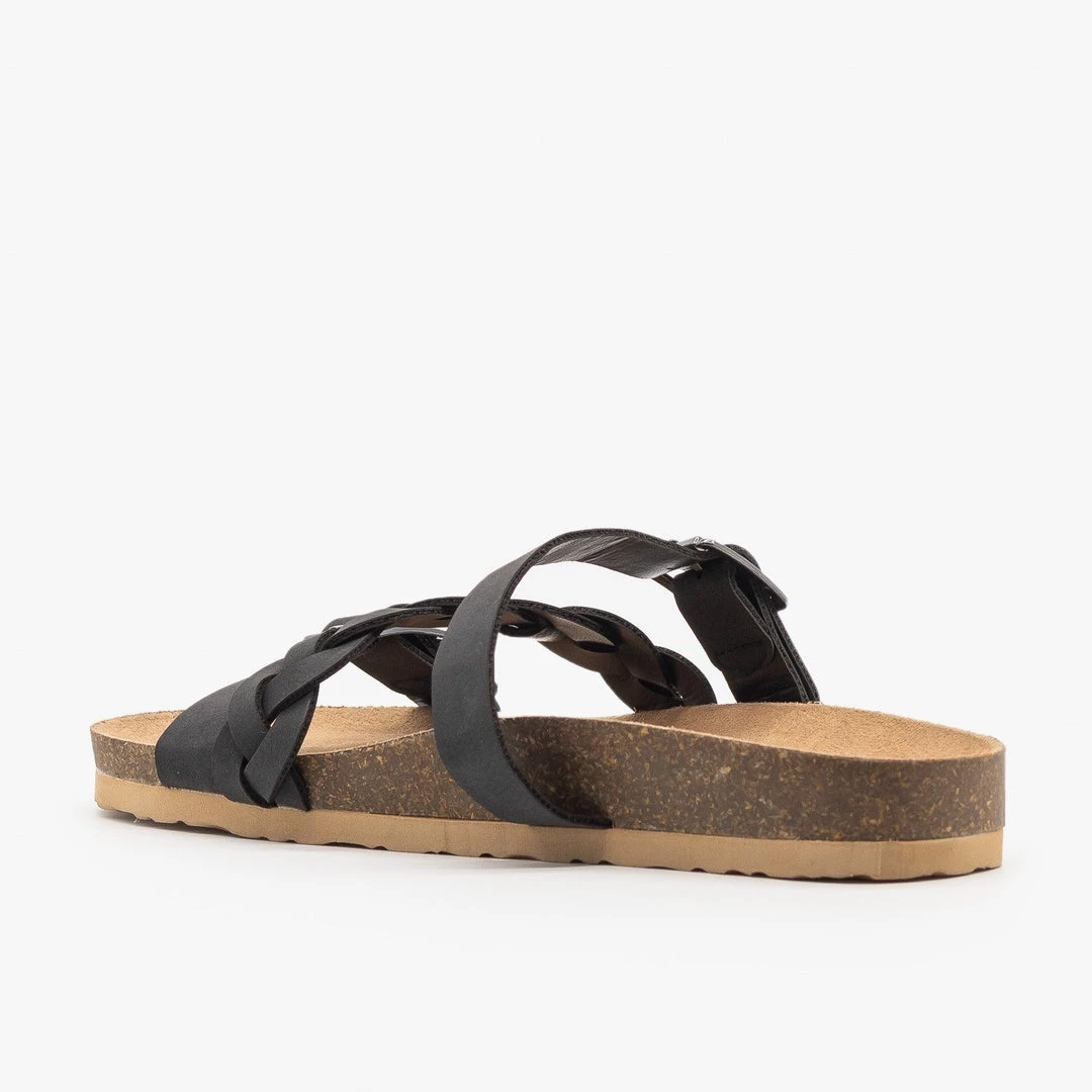 Soda Shoes Braided Buckle Strap Slide Sandal 5 Soda Shoes Braided Buckle Strap Slide Sandal