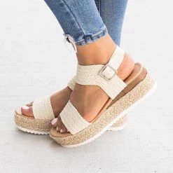 Soda Shoes Braided Espadrille Flatform Sandals Newest Arrivals