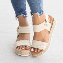 Soda Shoes Braided Espadrille Flatform Sandals Newest Arrivals