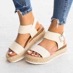 Soda Shoes Braided Espadrille Flatform Sandals Newest Arrivals