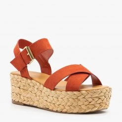 Qupid Shoes Newest Arrivals Braided Espadrille Platform Sandals