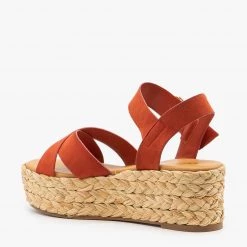 Qupid Shoes Newest Arrivals Braided Espadrille Platform Sandals