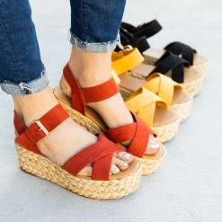 Qupid Shoes Newest Arrivals Braided Espadrille Platform Sandals