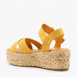 Qupid Shoes Newest Arrivals Braided Espadrille Platform Sandals