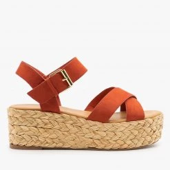 Qupid Shoes Newest Arrivals Braided Espadrille Platform Sandals