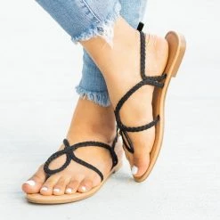 City Classified Shoes Newest Arrivals Braided Loop Sandals