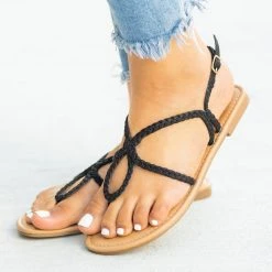 City Classified Shoes Newest Arrivals Braided Loop Sandals