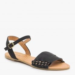 Qupid Shoes Braided Open Toed Sandals