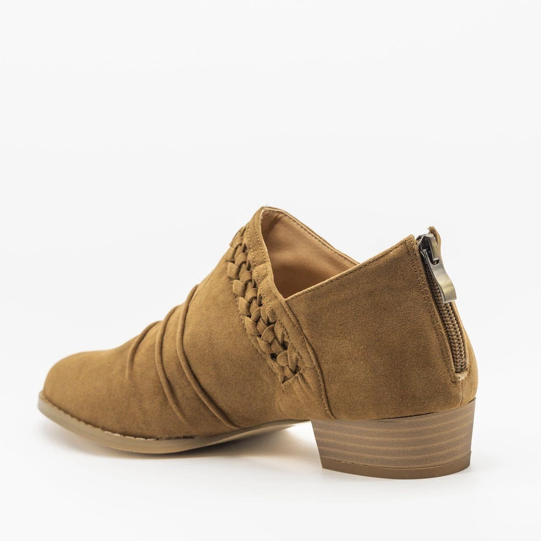 AMS Shoes Braided Scrunched Ankle Booties FINAL SALE Newest Arrivals 4 AMS Shoes Braided Scrunched Ankle Booties FINAL SALE Newest Arrivals