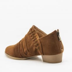 AMS Shoes Braided Scrunched Ankle Booties FINAL SALE Newest Arrivals